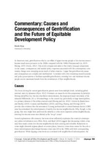 Cityscape: A Journal of Policy Development and Research. Volume 18, Number 3: Gentrification