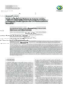 Hindawi Publishing Corporation Journal of Botany Volume 2013, Article ID, 7 pages http://dx.doi.orgResearch Article