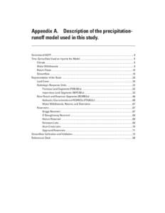 Appendix A.  Description of the precipitationrunoff model used in this study. Overview of HSPF............................................................................................................................