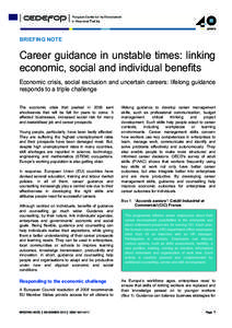 Career guidance in unstable times