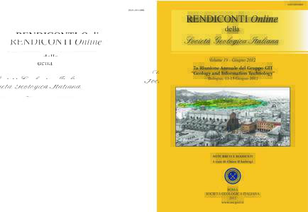 Volume 19 - GiugnoCOMITATO ORGANIZZATORE Chiara D’Ambrogi (Serv. Geol. It. – ISPRA) Serafino Angelini (L.A.C.) Gianni Balestro (Università di Torino)