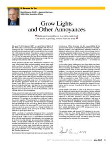 It Seems to Us David Sumner, K1ZZ — [removed] ARRL Chief Executive Officer Grow Lights and Other Annoyances