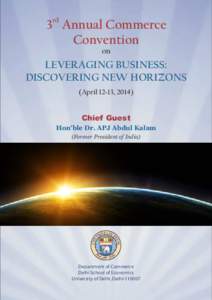 3rd Annual Commerce Convention on LEVERAGING BUSINESS: DISCOVERING NEW HORIZONS