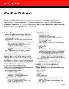 Product note  Wind River Workbench