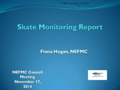 13. Skates - November 17-20, 2014 #3 Fiona Hogan, NEFMC  NEFMC Council