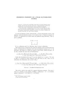 FROBENIUS PROPERTY OF A WEAK FACTORISATION SYSTEM Abstract. In this note I would like to show that if a locally Cartesian closed category with the type structure induced by a weak factorisation system supports Π-types, 