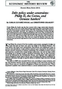 bs_bs_banner  Economic History ReviewDebt policy under constraints: Philip II, the Cortes, and