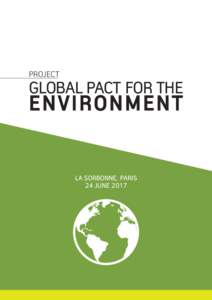 PROJECT  GLOBAL PACT FOR THE ENVIRONMENT