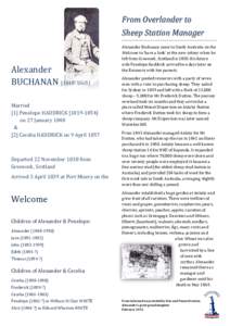 From Overlander to Sheep Station Manager Alexander BUCHANAN]