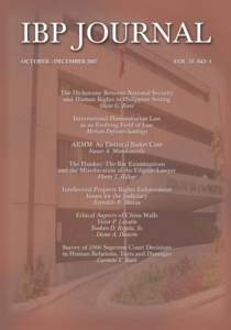 Human rights / Integrated Bar of the Philippines / International human rights law / Recurso de amparo / Neri Colmenares / Far Eastern University Institute of Law