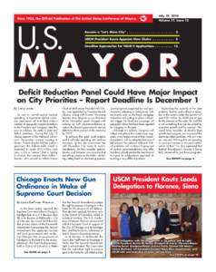 Since 1933, the Official Publication of The United States Conference of Mayors  July 19, 2010 Volume 77, Issue 12  U.S.
