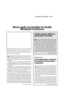 Sep tem ber-October[removed]No. 42 Moore spells out priorities for Seattle Ministerial Conference