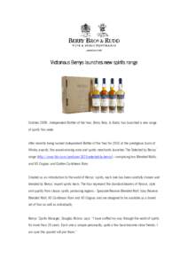 Rum / Blended malt whisky / Alcohol / Economy of Scotland / Economy of the United Kingdom / Whisky / Scottish malt whisky / Berry Brothers and Rudd