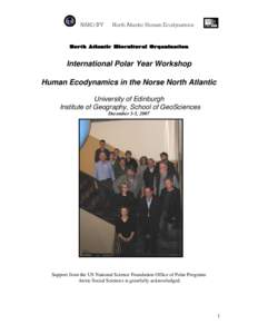 North Atlantic Biocultural Organization International Polar Year Workshop