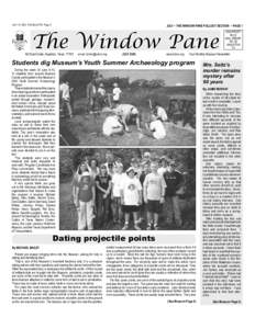 JULY 15, 2003 THE BULLETIN Page 5  JULY ~ THE WINDOW PANE PULLOUT SECTION ~ PAGE 1 The Window Pane