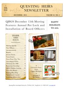 QUESTING HEIRS NEWSLETTER o OUR 45TH