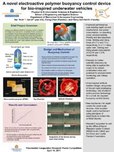 A novel electroactive polymer buoyancy control device for bio-inspired underwater vehicles Physical & Environmental Sciences & Engineering School of Engineering and Applied Science Department of Mechanical & Aerospace En