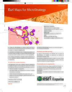 Powered by ArcGIS®  Esri Maps for MicroStrategy Mapas base dinámicos Mapas interactivos y basados en datos