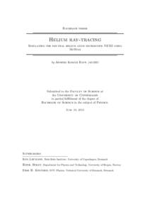 Bachelor thesis  Helium ray-tracing Simulating the neutral helium atom microscope NEMI using McStas