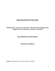 Reporting Diversity Case Study
