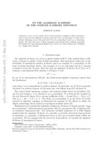 ON THE ALGEBRAIC K-THEORY OF THE COMPLEX K-THEORY SPECTRUM