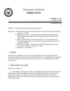 DoD Directive[removed], October 10, 2005