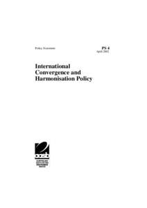 International Convergence and Harmonisation Policy