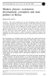 Shadow players: ecotourism development, corruption and state politics in Belize