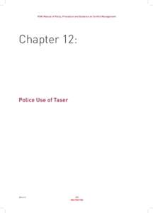 PSNI Manual of Policy, Procedure and Guidance on Conflict Management  Chapter 12: Police Use of Taser