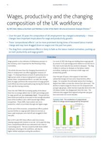 Quarterly Bulletin 2016 Q1  12 Wages, productivity and the changing composition of the UK workforce