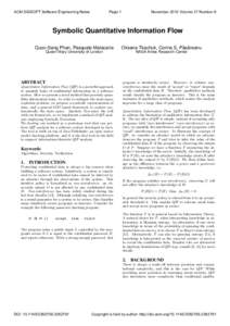 ACM SIGSOFT Software Engineering Notes  Page 1 November 2012 Volume 37 Number 6