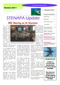 St Eustatius National Parks  October 2011 NewsletterInside this Publication...