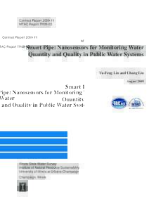Contract ReportMTAC Report TR09-03 Smart Pipe: Nanosensors for Monitoring Water Quantity and Quality in Public Water Systems Yu-Feng Lin and Chang Liu