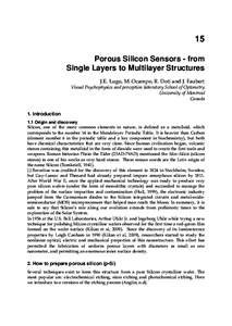 Porous Silicon Sensors - from Single Layers to Multilayer Structures
