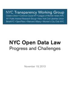 Open data / Data sharing / Backup / Science / Government of New York City / New York City Department of Information Technology and Telecommunications