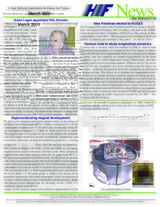 HIF News  Virtual National Laboratory for Heavy Ion Fusion March 2001