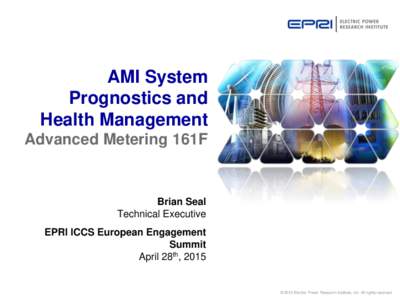 AMI System Prognostics and Health Management Advanced Metering 161F  Brian Seal