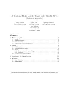 A Relational Modal Logic for Higher-Order Stateful ADTs (Technical Appendix) Derek Dreyer   Georg Neis