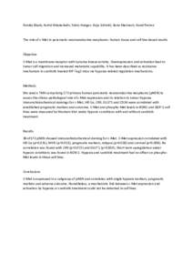 Annika Blank, Astrid Wiederkehr, Fabio Hunger, Anja Schmitt, Ilaria Marinoni, Aurel Perren  The role of c-Met in pancreatic neuroendocrine neoplasms: human tissue and cell line-based results Objective C-Met is a membrane