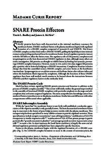Madame Curie Report  SNARE Protein Effectors Abstract  S
