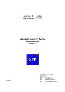 eXtended Productivity Facility - Implementation Guide