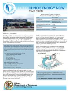 DCEO ILLINOIS ENERGY NOW CASE STUDY Niles Family Fitness Center Pool Dehumidification Projec t Client