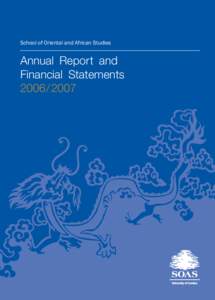School of Oriental and African Studies  Annual Report and Financial Statements