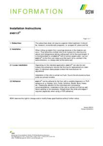 INFORMATION Installation Instructions everroll® Page 1 ofSubsurface