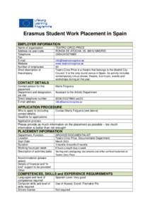 Erasmus Placement Offer_Spain_Teatro Circo Price