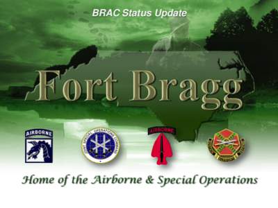 BRAC Status Update  1 BRAC Actions