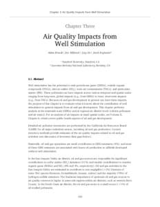 Chapter 3: Air Quality Impacts from Well Stimulation  Chapter Three Air Quality Impacts from Well Stimulation