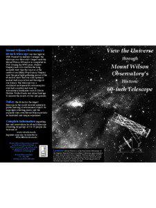 View the Universe  Mount Wilson Observatory’s