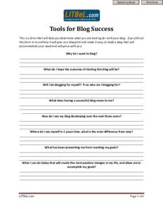 Microsoft Word - Tools for Blog Success