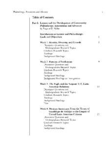 Philanthropy, Associations and Advocacy  Table of Contents Part I. Latinos and the Development of Community: Philanthropy, Associations and Advocacy by Eugene D. Miller